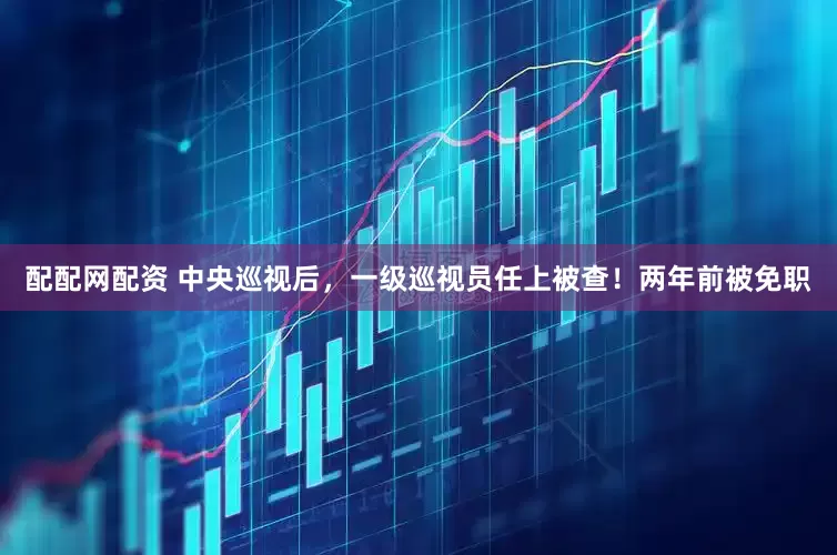 配配网配资 中央巡视后，一级巡视员任上被查！两年前被免职